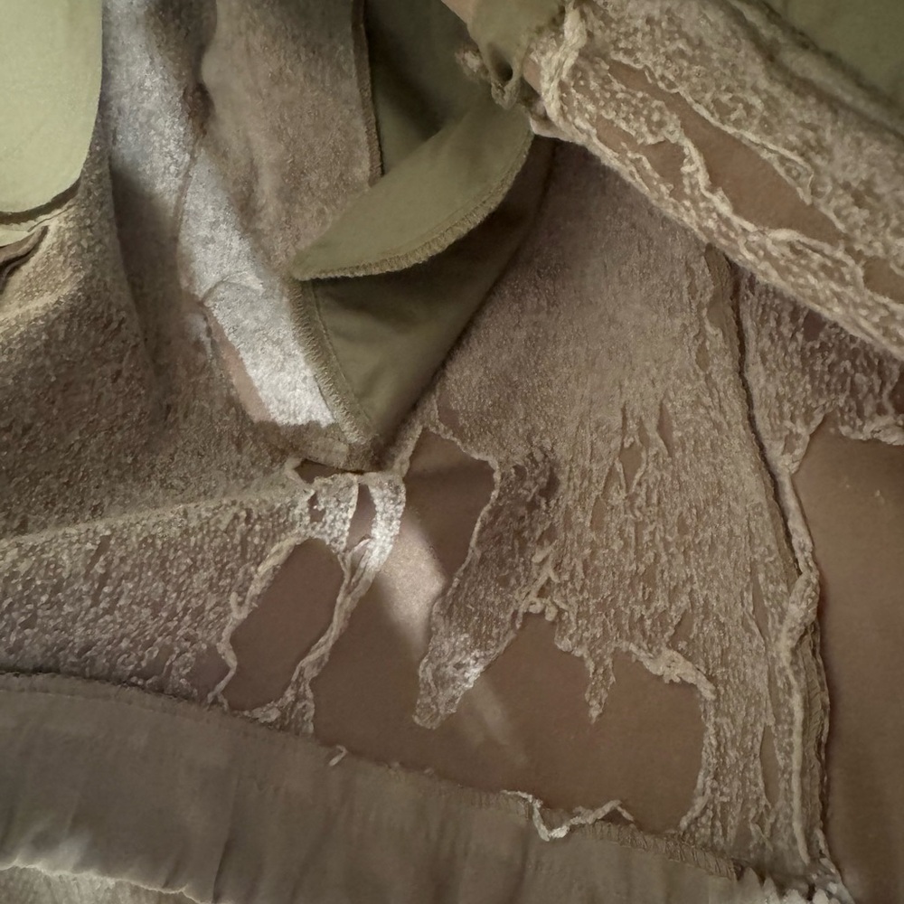 Vintage 80s/90s Gallery Woman's Tan Rain Jacket with Sleeve Liner Size 3x - Picture 7 of 10